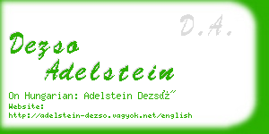 dezso adelstein business card